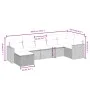 7-piece garden sofa set with gray PE rattan cushions by , Garden sets - Ref: Foro24-3263506, Price: 417,06 €, Discount: %