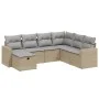 Garden sofa set with beige cushions mix 7 pieces PE rattan by , Garden sets - Ref: Foro24-3263525, Price: 434,50 €, Discount: %