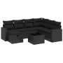 8-piece garden sofa set and black synthetic rattan cushions by , Garden sets - Ref: Foro24-3263531, Price: 510,02 €, Discount: %