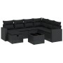 8-teiliges Gartensofa-Set und schwarze synthetische Rattankissen von , Gartensets - Ref: Foro24-3263531, Preis: 495,50 €, Rab...