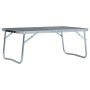 Klappbarer Campingtisch aus grauem Aluminium, 60 x 40 cm von vidaXL, Campingmöbel - Ref: Foro24-48187, Preis: 28,10 €, Rabatt: %