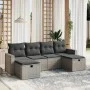 6-teiliges Gartenmöbel-Set und graue synthetische Rattankissen von , Gartensets - Ref: Foro24-3263546, Preis: 337,47 €, Rabat...