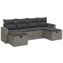 6-teiliges Gartenmöbel-Set und graue synthetische Rattankissen von , Gartensets - Ref: Foro24-3263546, Preis: 337,47 €, Rabat...