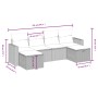 6-teiliges Gartenmöbel-Set und graue synthetische Rattankissen von , Gartensets - Ref: Foro24-3263546, Preis: 341,55 €, Rabat...