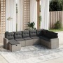 8-teiliges Gartensofa-Set und graue synthetische Rattankissen von , Gartensets - Ref: Foro24-3263586, Preis: 480,26 €, Rabatt: %