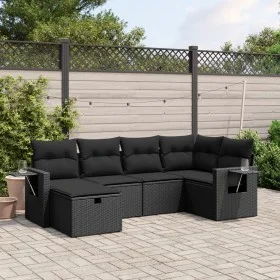 6-piece garden sofa set and black synthetic rattan cushions by , Garden sets - Ref: Foro24-3263791, Price: 414,52 €, Discount: %