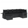 6-piece garden sofa set and black synthetic rattan cushions by , Garden sets - Ref: Foro24-3263791, Price: 391,96 €, Discount: %
