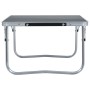 Klappbarer Campingtisch aus grauem Aluminium, 60 x 40 cm von vidaXL, Campingmöbel - Ref: Foro24-48187, Preis: 28,10 €, Rabatt: %