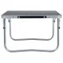 Mesa de camping plegable aluminio gris 60x40 cm de vidaXL, Mobiliario de camping - Ref: Foro24-48187, Precio: 26,89 €, Descue...