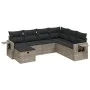 7-piece garden sofa set with gray PE rattan cushions by , Garden sets - Ref: Foro24-3263836, Price: 422,07 €, Discount: %