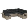 Set de sofás de jardín 7 piezas con cojines ratán PE gris de , Conjuntos de jardín - Ref: Foro24-3263836, Precio: 427,94 €, D...