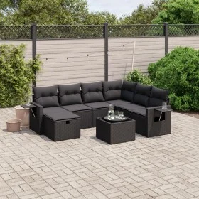 8-piece garden sofa set and black synthetic rattan cushions by , Garden sets - Ref: Foro24-3263841, Price: 533,17 €, Discount: %