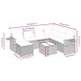 8-teiliges Gartensofa-Set und schwarze synthetische Rattankissen von , Gartensets - Ref: Foro24-3263841, Preis: 530,13 €, Rab...