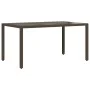 Gartentisch Glasoberfläche PE Rattan braun 150x90x75cm von , Gartentische - Ref: Foro24-365534, Preis: 172,97 €, Rabatt: %