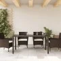 Mesa de jardín superficie de vidrio ratán PE marrón 150x90x75cm de , Mesas de jardín - Ref: Foro24-365534, Precio: 172,97 €, ...