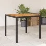 Gartentisch, Oberfläche aus schwarzem Rattan, Akazienholz, 90 x 90 x 75 cm von , Gartentische - Ref: Foro24-365529, Preis: 12...