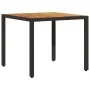 Gartentisch, Oberfläche aus schwarzem Rattan, Akazienholz, 90 x 90 x 75 cm von , Gartentische - Ref: Foro24-365529, Preis: 12...