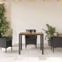 Gartentisch, Oberfläche aus schwarzem Rattan, Akazienholz, 90 x 90 x 75 cm von , Gartentische - Ref: Foro24-365529, Preis: 12...