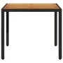 Gartentisch, Oberfläche aus schwarzem Rattan, Akazienholz, 90 x 90 x 75 cm von , Gartentische - Ref: Foro24-365529, Preis: 12...