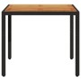 Gartentisch, Oberfläche aus schwarzem Rattan, Akazienholz, 90 x 90 x 75 cm von , Gartentische - Ref: Foro24-365529, Preis: 12...