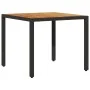 Gartentisch, Oberfläche aus schwarzem Rattan, Akazienholz, 90 x 90 x 75 cm von , Gartentische - Ref: Foro24-365529, Preis: 12...