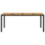 Gartentisch, Oberfläche aus schwarzem Rattan, Akazienholz, 190 x 90 x 75 cm von , Gartentische - Ref: Foro24-365541, Preis: 2...