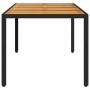 Gartentisch, Oberfläche aus schwarzem Rattan, Akazienholz, 190 x 90 x 75 cm von , Gartentische - Ref: Foro24-365541, Preis: 2...