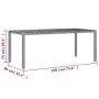 Garden table black rattan acacia wood surface 190x90x75cm by , Garden tables - Ref: Foro24-365541, Price: 204,19 €, Discount: %