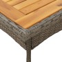 Garden table gray PE rattan wooden surface 80x80x75 cm by , Garden tables - Ref: Foro24-365520, Price: 86,94 €, Discount: %