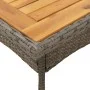 Garden table gray PE rattan wooden surface 80x80x75 cm by , Garden tables - Ref: Foro24-365520, Price: 98,78 €, Discount: %