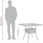 Garden table gray PE rattan wooden surface 80x80x75 cm by , Garden tables - Ref: Foro24-365520, Price: 98,78 €, Discount: %