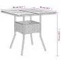 Garden table gray PE rattan wooden surface 80x80x75 cm by , Garden tables - Ref: Foro24-365520, Price: 98,78 €, Discount: %