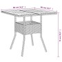 Gartentisch aus grauem PE-Rattan mit Holzoberfläche 80x80x75 cm von , Gartentische - Ref: Foro24-365520, Preis: 86,94 €, Raba...