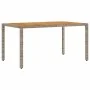 Gartentisch, Oberfläche aus grauem Rattan, Akazienholz, 150 x 90 x 75 cm von , Gartentische - Ref: Foro24-365536, Preis: 172,...