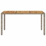 Gartentisch, Oberfläche aus grauem Rattan, Akazienholz, 150 x 90 x 75 cm von , Gartentische - Ref: Foro24-365536, Preis: 175,...