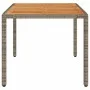 Gartentisch, Oberfläche aus grauem Rattan, Akazienholz, 150 x 90 x 75 cm von , Gartentische - Ref: Foro24-365536, Preis: 172,...