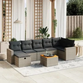 8-teiliges Gartensofa-Set und graue synthetische Rattankissen von , Gartensets - Ref: Foro24-3264847, Preis: 458,12 €, Rabatt: %