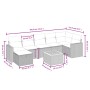 8-piece garden sofa set and gray synthetic rattan cushions by , Garden sets - Ref: Foro24-3264847, Price: 457,32 €, Discount: %