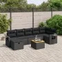 Set de sofás de jardín 8 piezas y cojines ratán sintético negro de , Conjuntos de jardín - Ref: Foro24-3264954, Precio: 518,6...