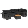 8-piece garden sofa set and black synthetic rattan cushions by , Garden sets - Ref: Foro24-3264954, Price: 518,65 €, Discount: %