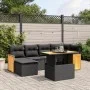 7-piece garden dining set and black synthetic rattan cushions by , Garden sets - Ref: Foro24-3274058, Price: 467,34 €, Discou...