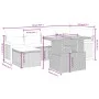 7-piece garden dining set and black synthetic rattan cushions by , Garden sets - Ref: Foro24-3274058, Price: 467,34 €, Discou...