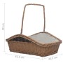 Brennholzkorb mit braunen Weidengriffen 61,5x46,5x58 cm von vidaXL, Brennholztaschen und -halter - Ref: Foro24-286989, Preis:...