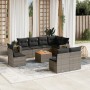 9-piece garden furniture set and gray synthetic rattan cushions by , Modular outdoor sofas - Ref: Foro24-3224604, Price: 502,...