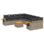 9-piece garden furniture set and gray synthetic rattan cushions by , Garden sets - Ref: Foro24-3226669, Price: 540,93 €, Disc...