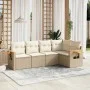 Gartensofa-Set mit Kissen, 5-teilig, beiges synthetisches Rattan von , Gartensets - Ref: Foro24-3226786, Preis: 418,06 €, Rab...