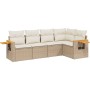 Garden sofa set with cushions 5 pieces beige synthetic rattan by , Garden sets - Ref: Foro24-3226786, Price: 394,75 €, Discou...