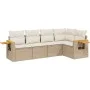 Garden sofa set with cushions 5 pieces beige synthetic rattan by , Garden sets - Ref: Foro24-3226786, Price: 418,06 €, Discou...