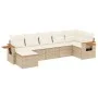 7-teiliges Gartensofa-Set und beigefarbene synthetische Rattankissen von , Gartensets - Ref: Foro24-3227031, Preis: 497,04 €,...
