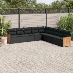 8-teiliges Gartensofa-Set und schwarze synthetische Rattankissen von , Gartensets - Ref: Foro24-3227735, Preis: 560,35 €, Rab...